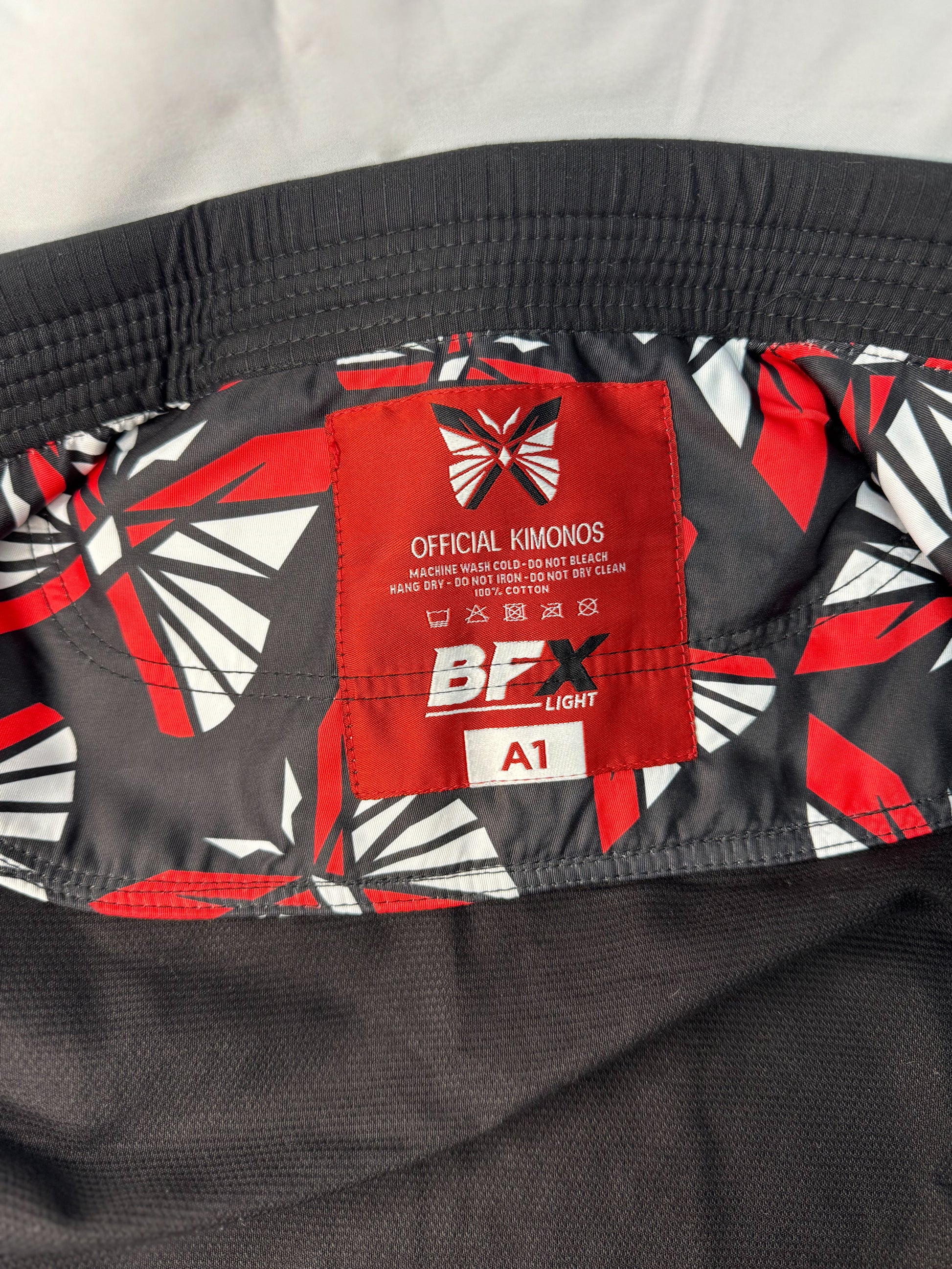 ButterflyX BFX Light BJJ Gi - Black - Inside