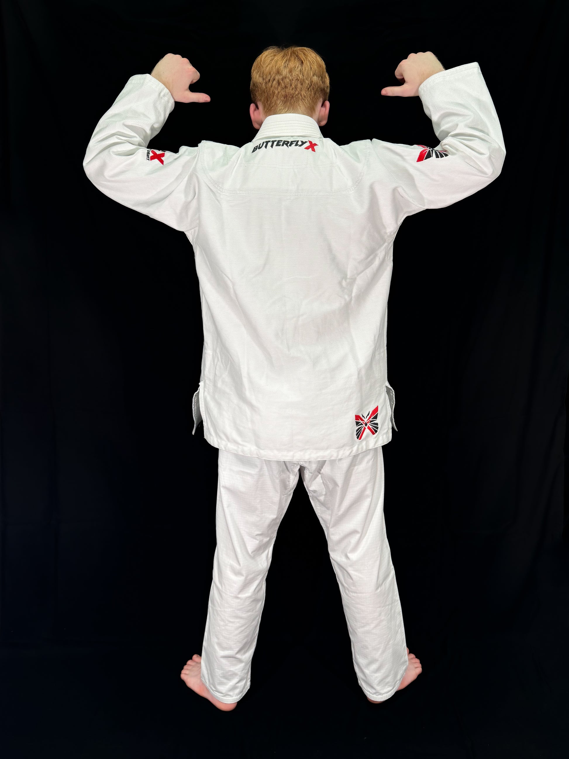 ButterflyX BFX Light BJJ Gi - White - Back View Jiu-JItsu 