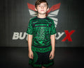 Front of Green Ranked Jiu-Jitsu Rashguard - Fenrir