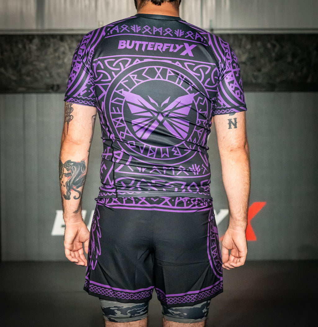 Purple Ranked Jiu-Jitsu Rashguard Back